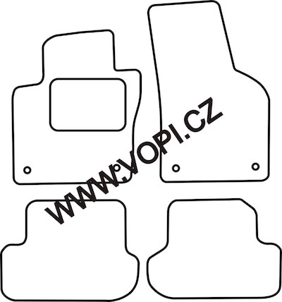 Přesné gumové koberce béžové / šedé Volkswagen Brouk / Beetle 2012 >
